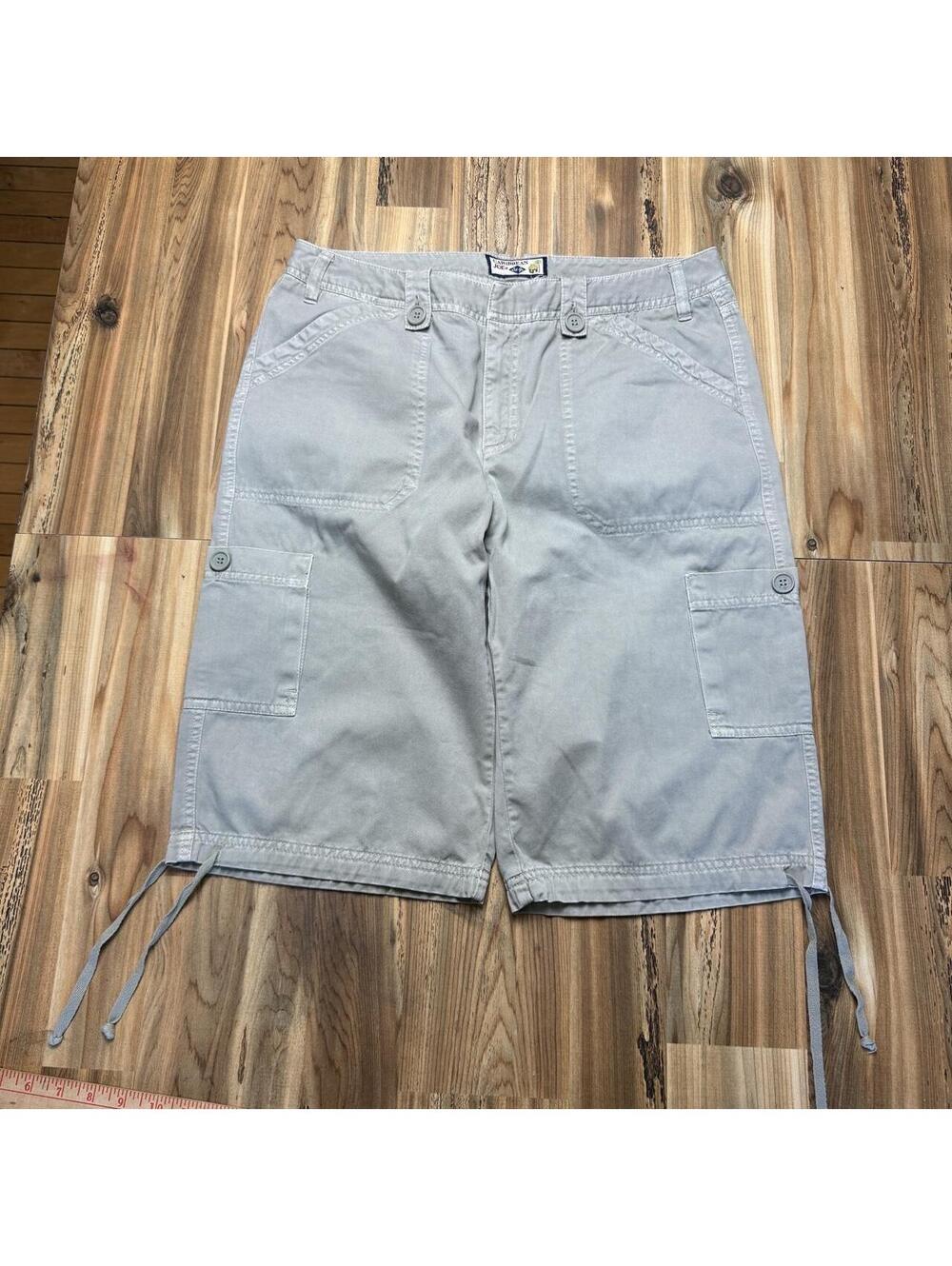 Caribbean Joe Gray Cotton Cargo Shorts